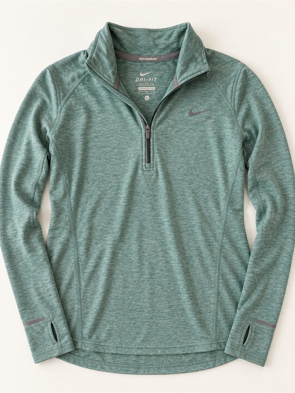Nike Women’s Dri-FIT Quarter-Zip Pullover - Heather Teal
